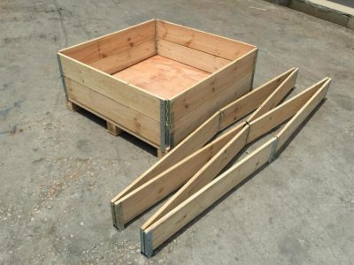Folding wooden box